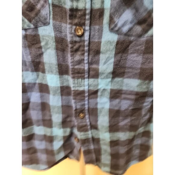 Ll Bean Blue Flannel Womans Size L 14-16 - Picture 5 of 8